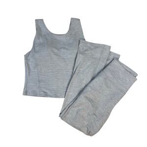 Danskin 2 Piece Activewear Set Women’s S Gray Tank Top Pants Athleisure